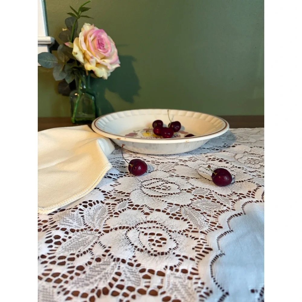 Vintage Ceramic Cherry Pie Recipe Dish